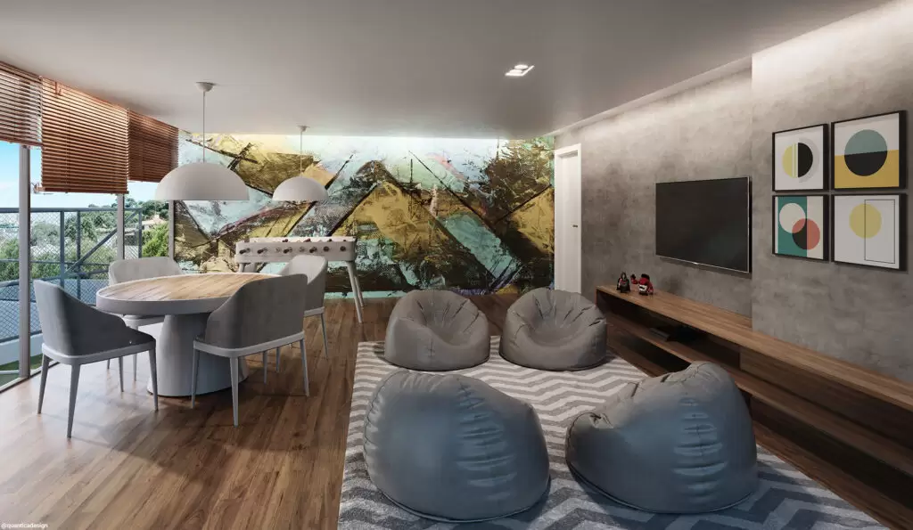 Sala de jogos e sports bar: muito lazer sem sair de casa