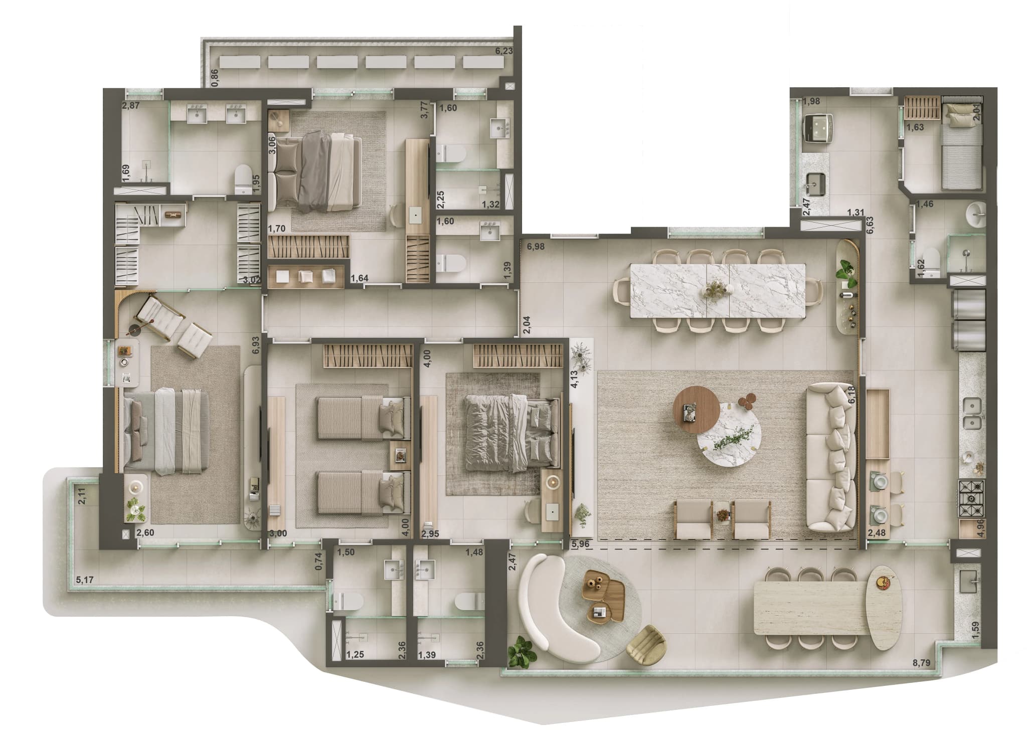 210m²